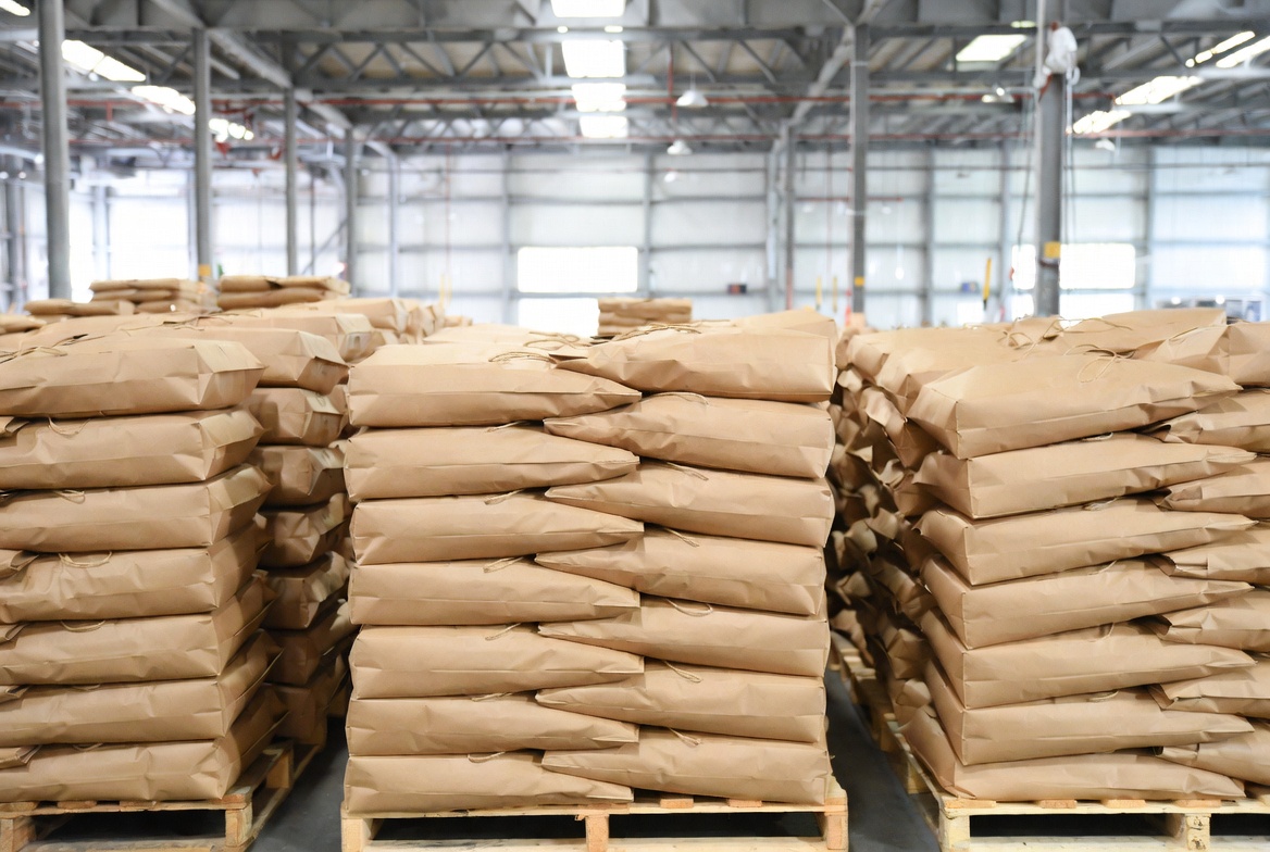 Kraft Paper Bags Warehouse Stack Kraft Paper Bags Warehouse Stack