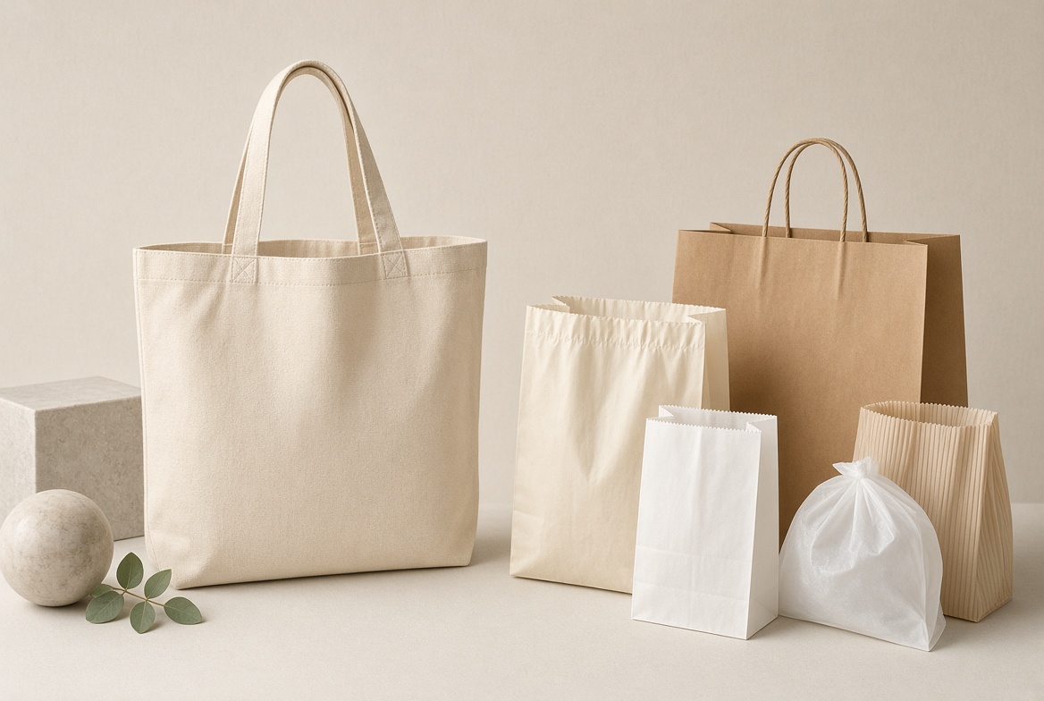 Reusable Tote Bag And Disposable Packaging Bag Comparison Reusable Tote Bag And Disposable Packaging Bag Comparison