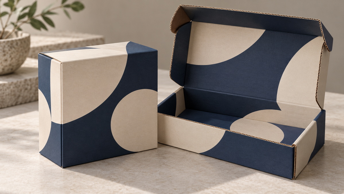 Printed Paperboard Carton And Corrugated Mailer Chop etilgan karton karton va gofrirovka qilingan pochta