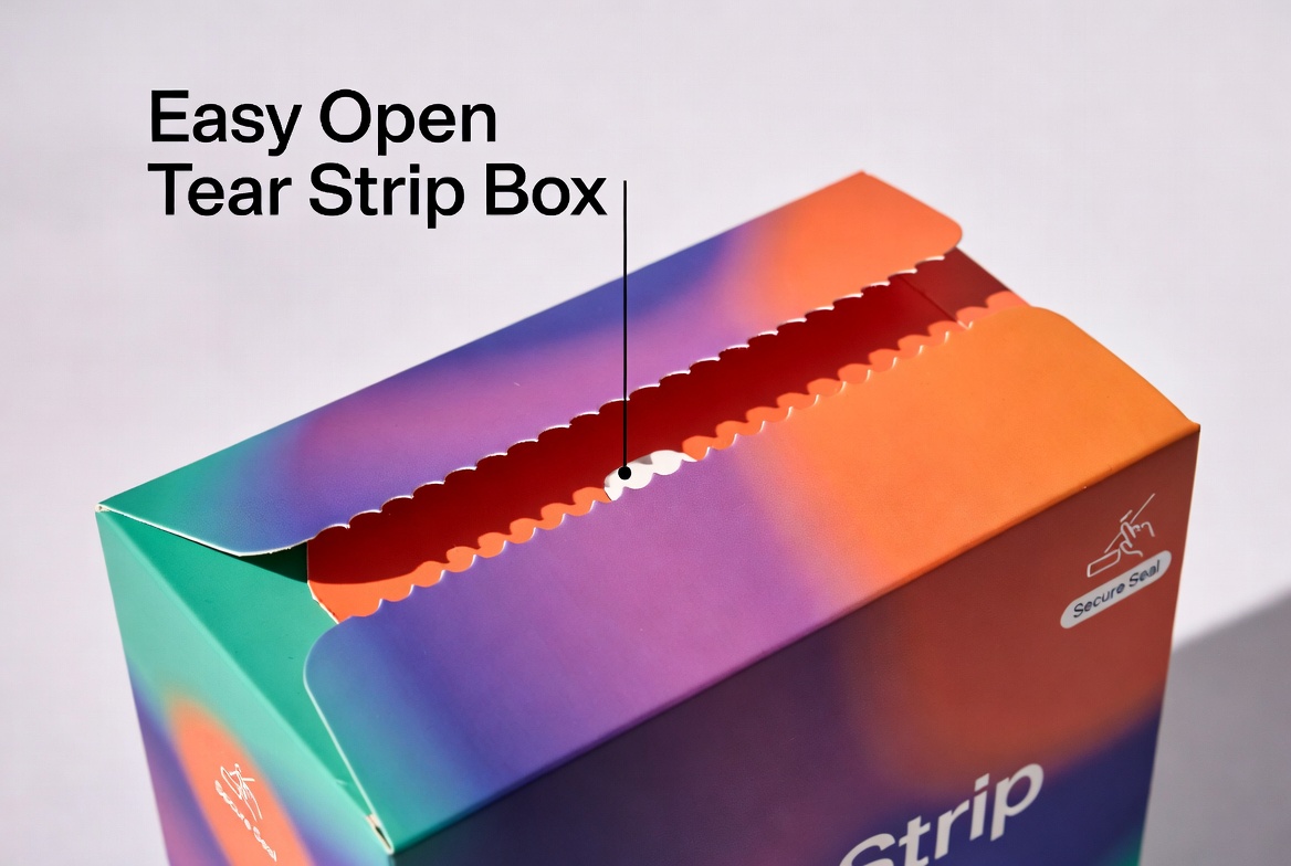 Tear Strip Box Tear Strip Box