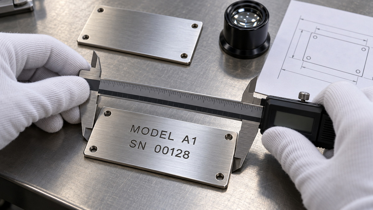Engraved Nameplate Sample Quality Inspection Engraved Nameplate Sample Quality Inspection