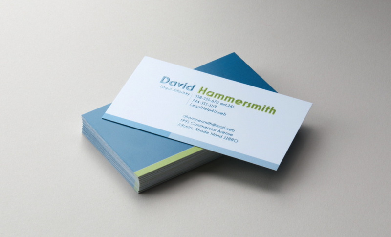 information should be on a business card