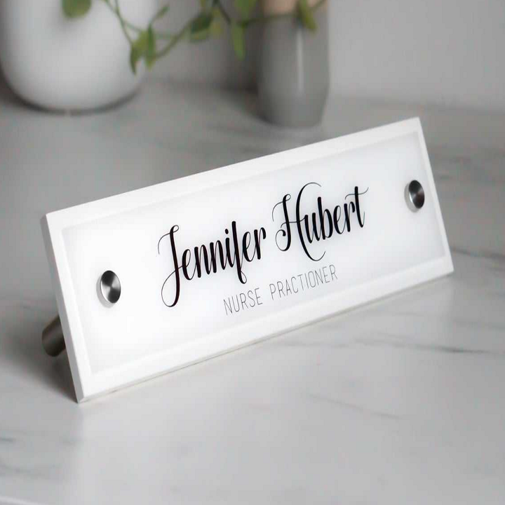 acrylic desk name plates