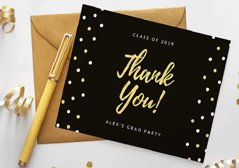 custom thank you card