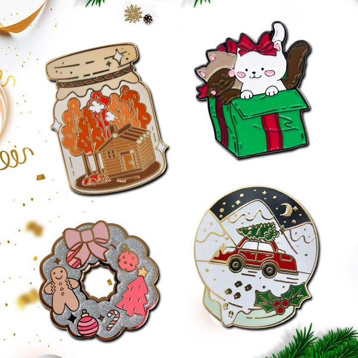 flashing xmas badges