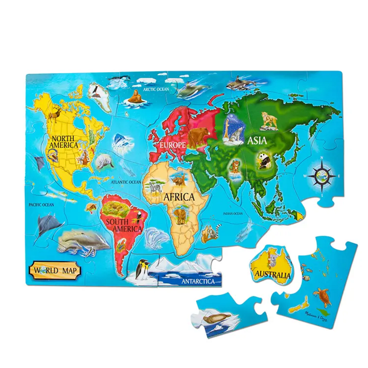world map jigsaw