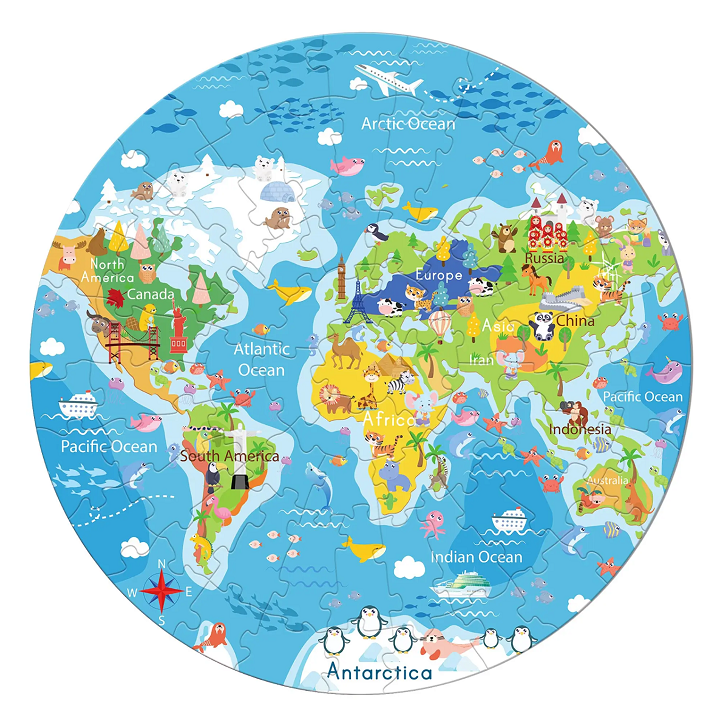 puzzle map world