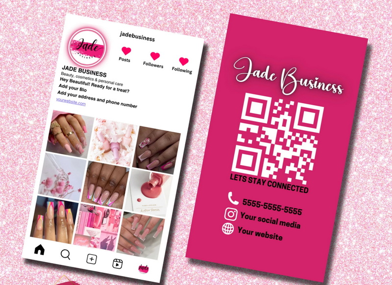 instagram on business card_2