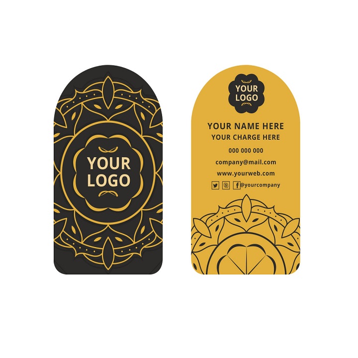 custom half circle hang tags