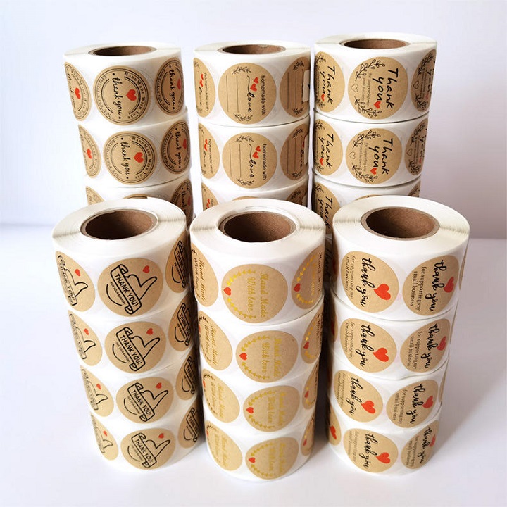 brown paper stickers