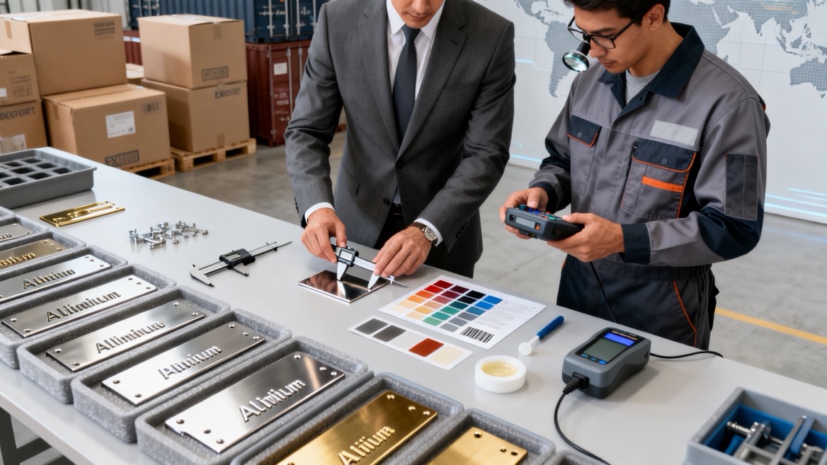 Global Metal Name Plate Quality Inspection Global Metal Name Plate Quality Inspection
