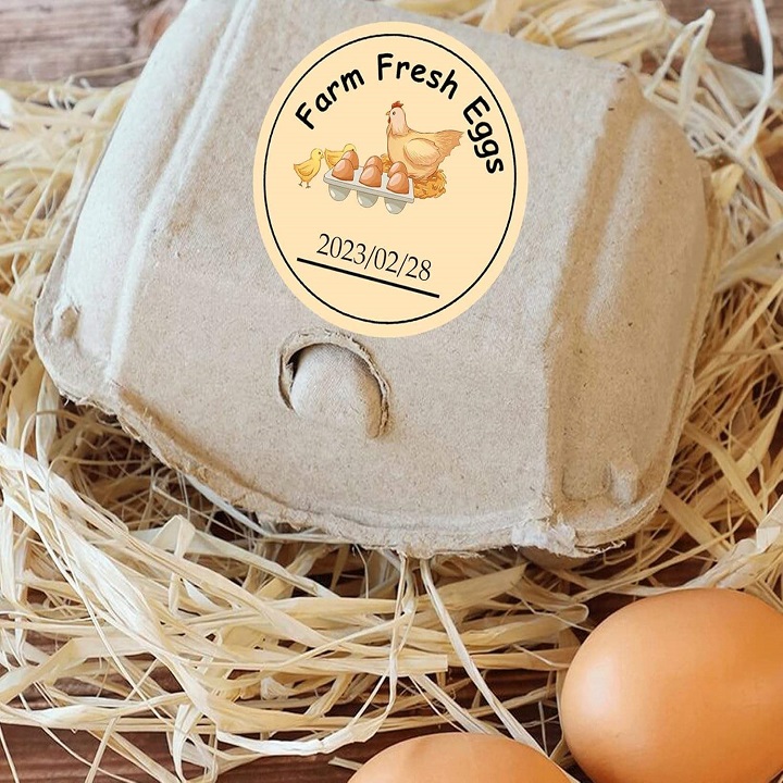chicken egg carton labels