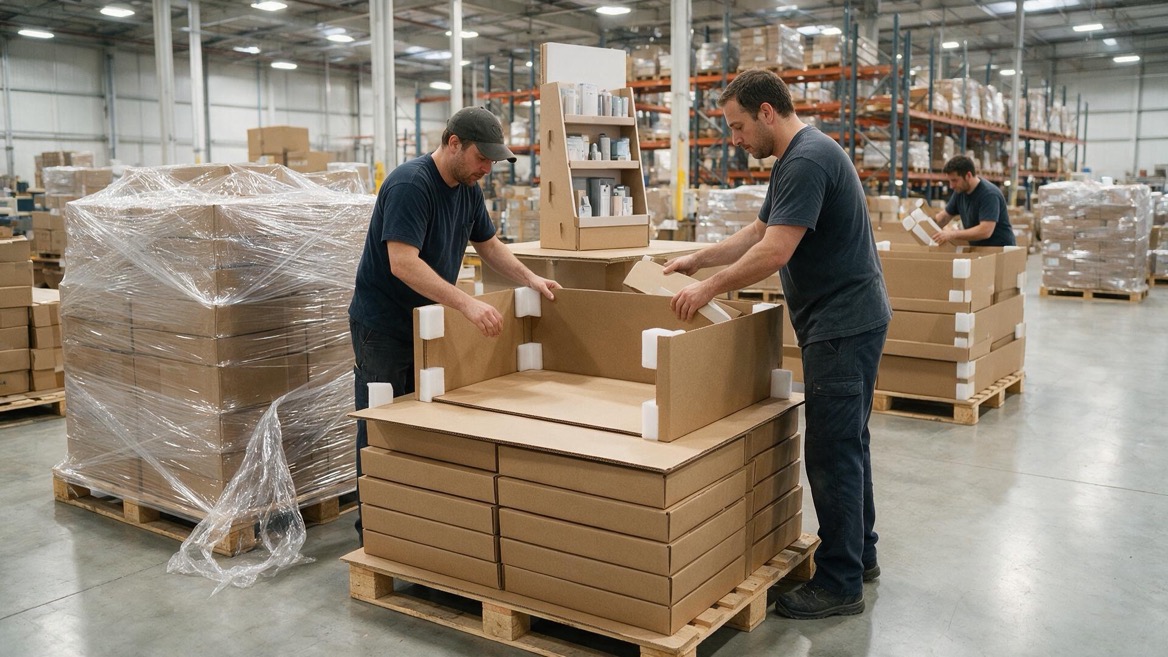 Flat Packed Display Shipping Preparation Flat Packed Display Shipping Preparation