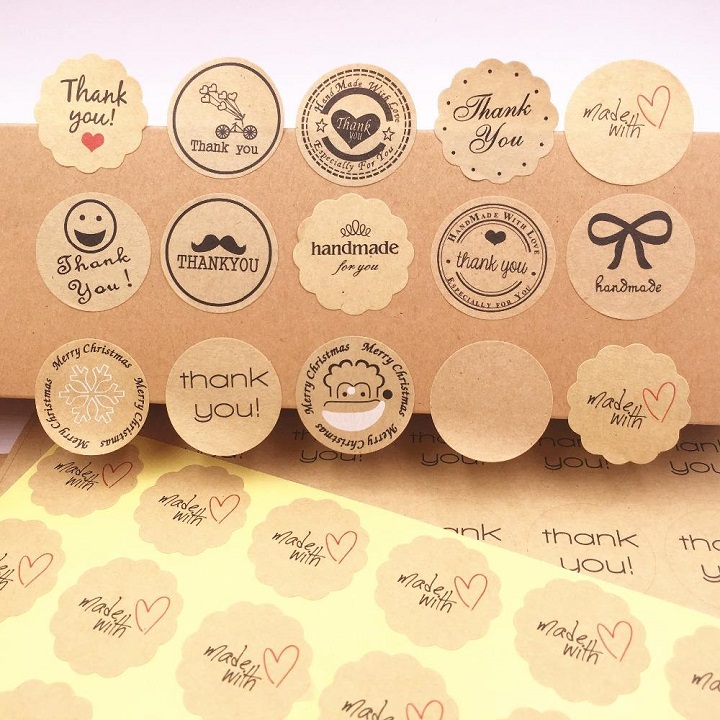 kraft sticker labels