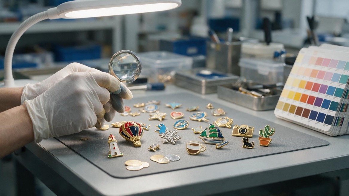 Premium Enamel Pin Quality Inspection Premium Enamel Pin Quality Inspection