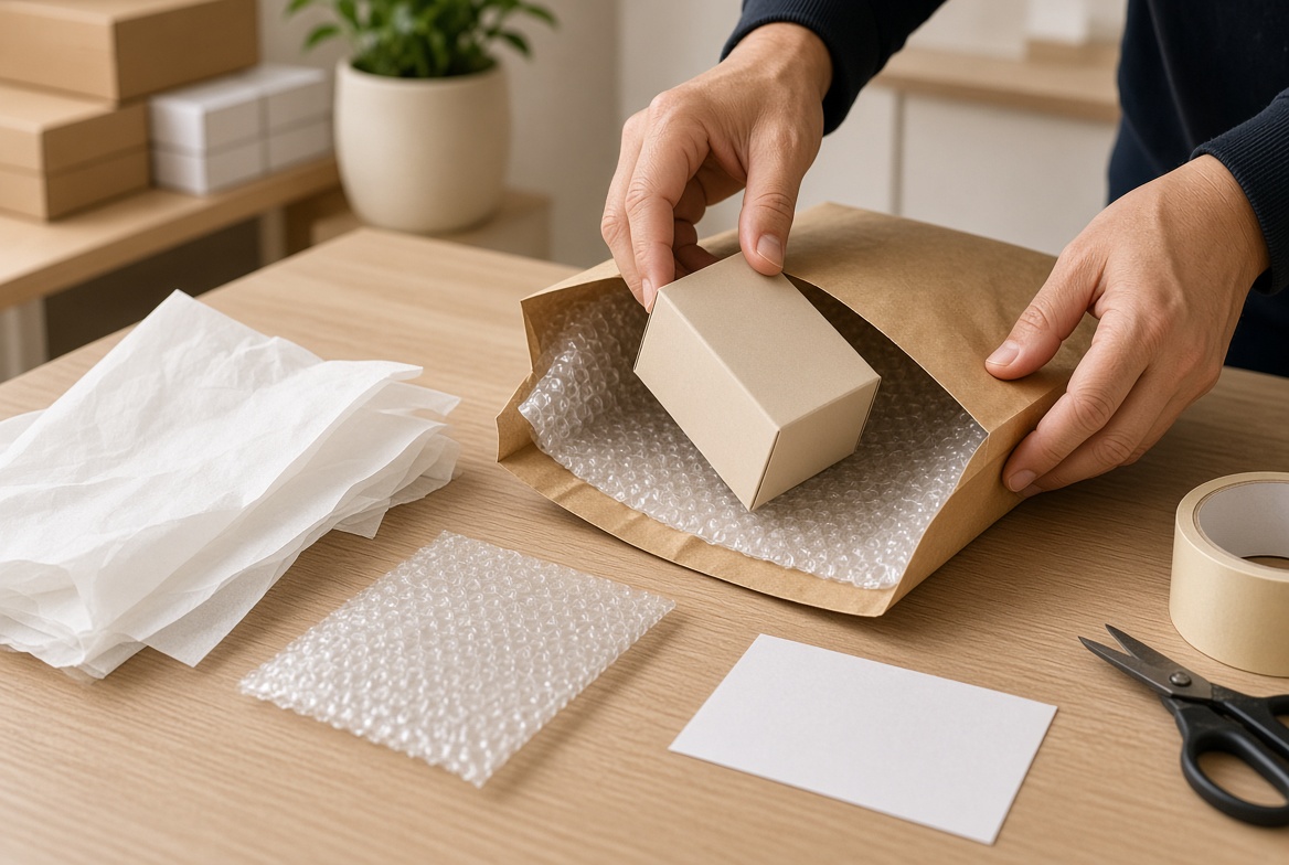 Bubble Mailer Packing Process
