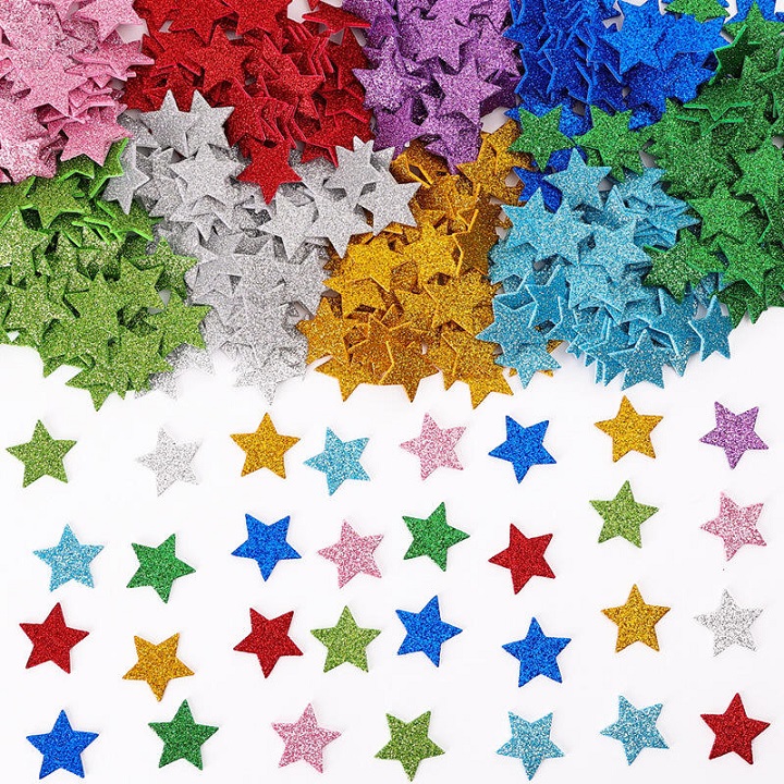 foam glitter star stickers