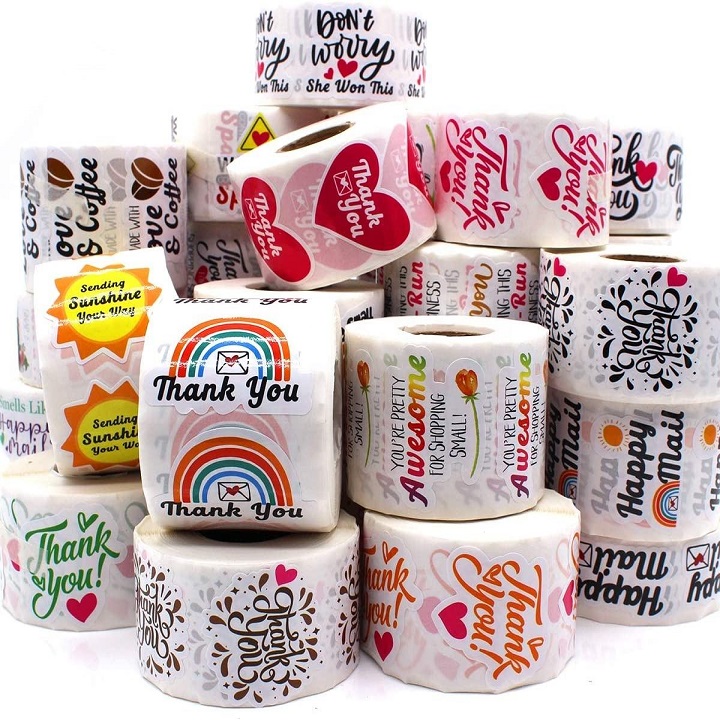 thank you sticker labels