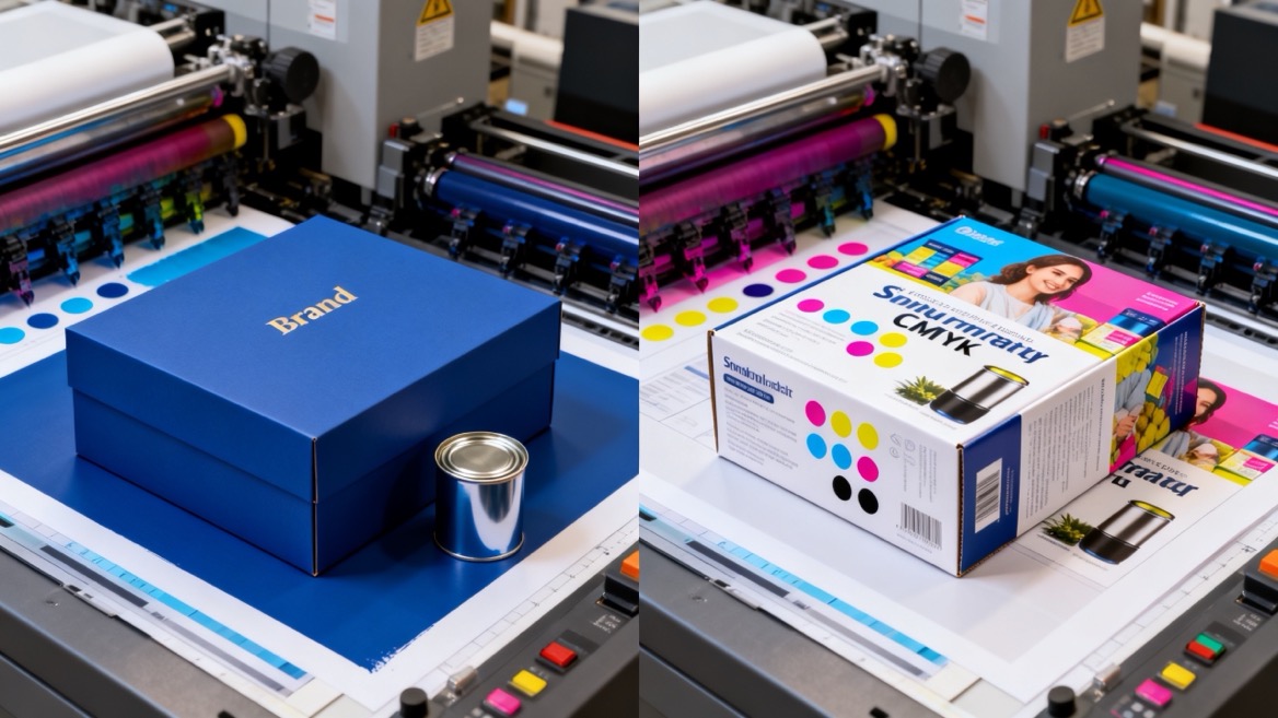 Pantone Spot Color And CMYK Packaging Comparison Pantone Spot Color And CMYK Packaging Comparison