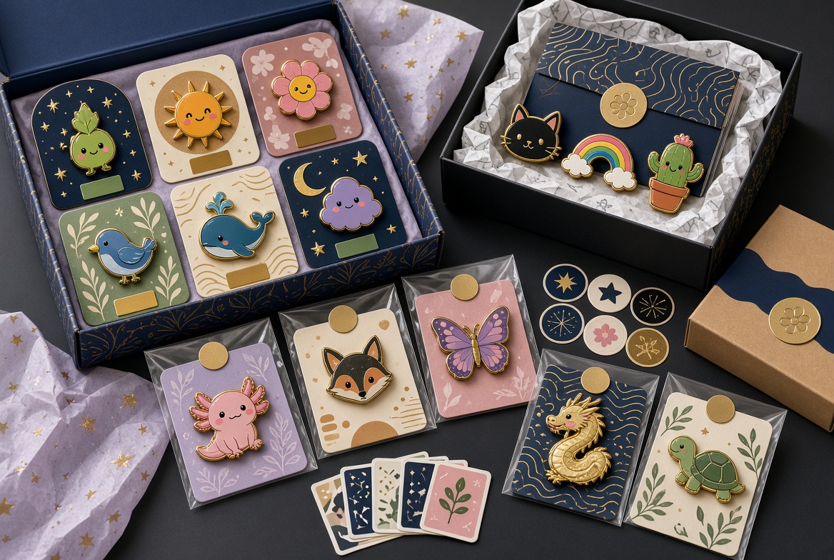 Cartoon Enamel Pin Packaging Collection Cartoon Enamel Pin Packaging Collection