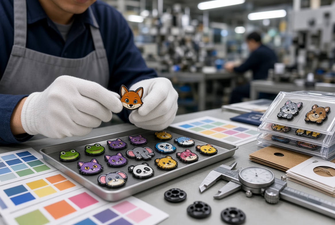 Custom Cartoon Enamel Pin Quality Inspection Custom Cartoon Enamel Pin Quality Inspection