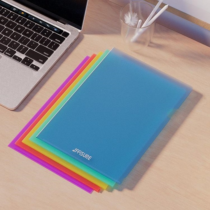 clear folder l shape