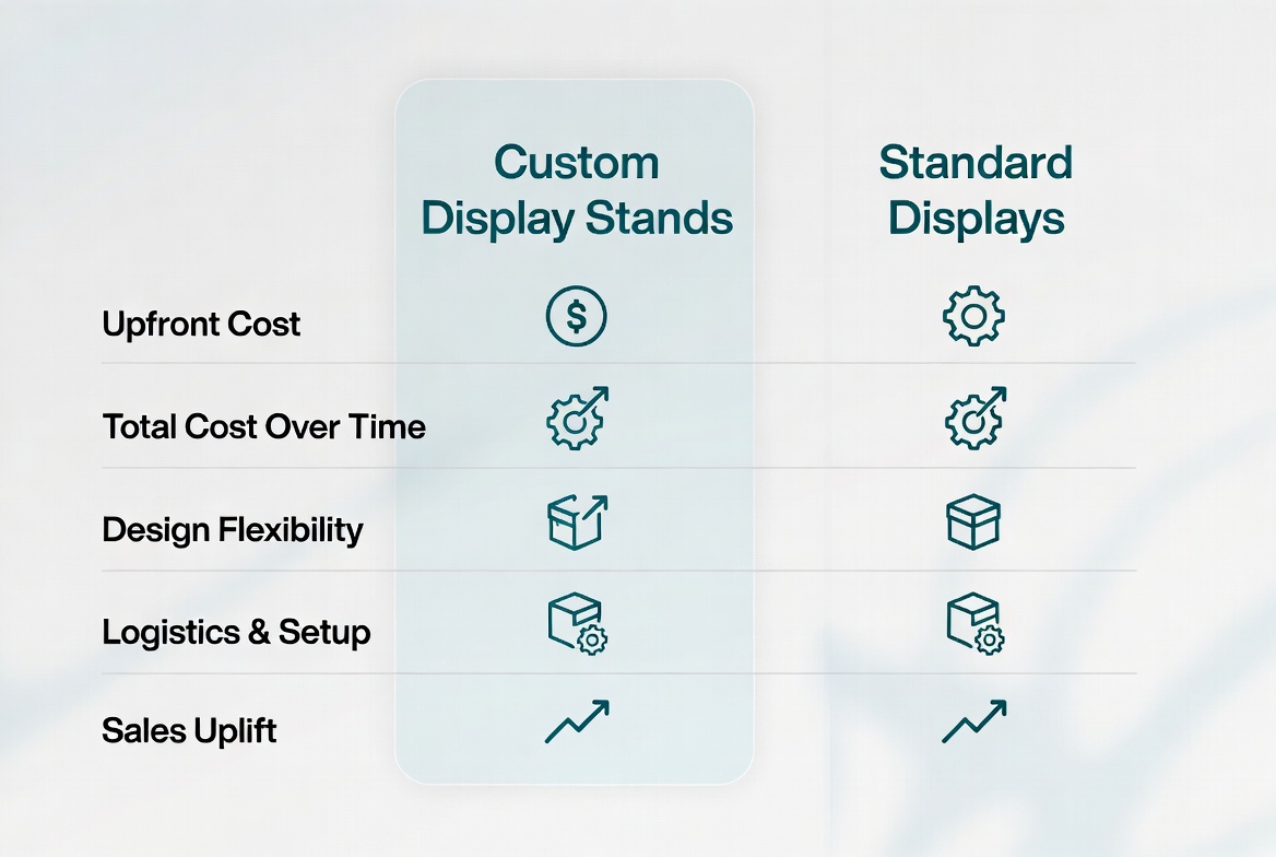 Cost Comparison Custom And Standard Displays